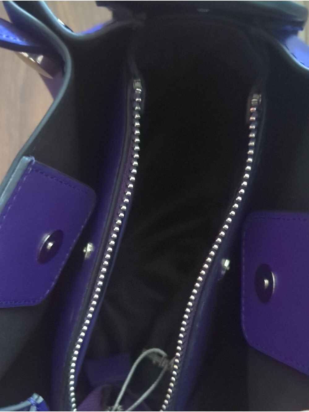Danier Purple Leather Top-Handle Crossbody Bag - Picture 13 of 16